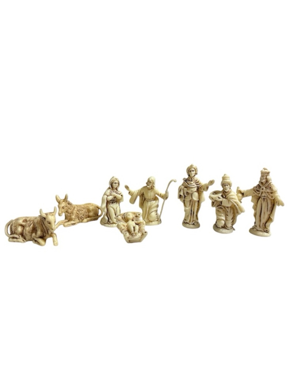 Vintage Christmas Nativity Scene Plastic Made In Italy